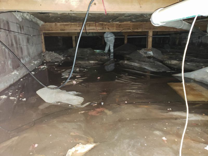 Basement Waterproofing Results